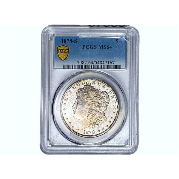 1878-S Morgan Silver Dollar PCGS MS64