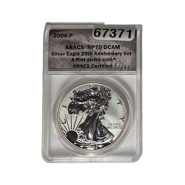 2006-P Silver Eagle ANACS RP70 DCAM 20th Anniv.