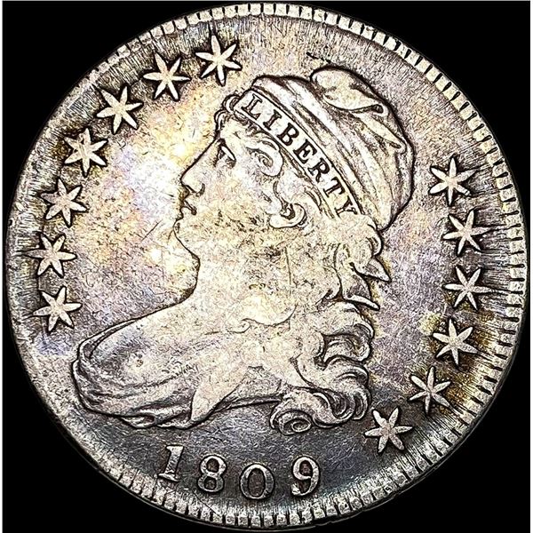 1809 Capped Bust Half Dollar LIGHTLY  CIRCULATED
