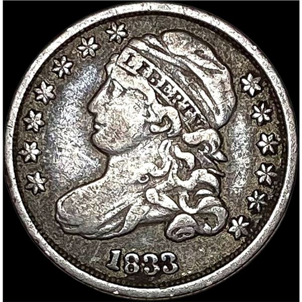 1833 Capped Bust Dime LIGHTLY CIRCULATED