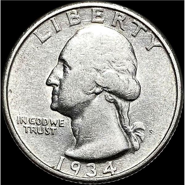 1934-D Silver Washington Quarter NEARLY  UNCIRCULATED