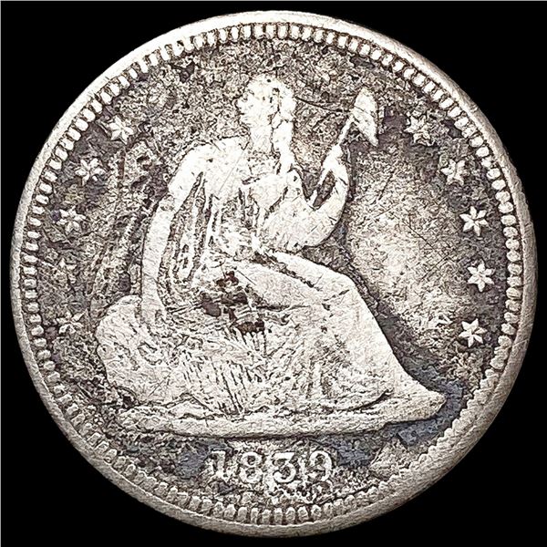 1839 Seated Liberty Quarter NICELY CIRCULATED