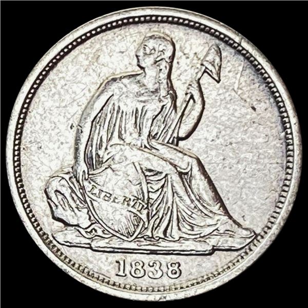 1838-O Seated Liberty Dime NEARLY UNCIRCULATED
