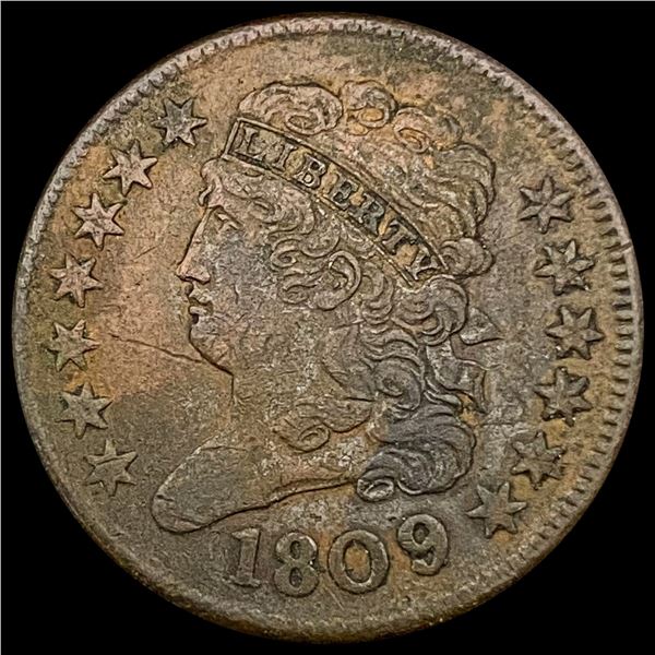 1809 Classic Head Half Cent NEARLY UNCIRCULATED