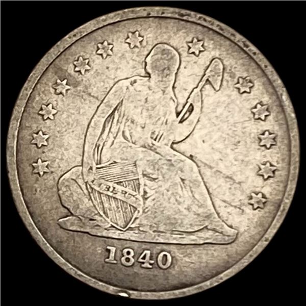 1840-O Seated Liberty Quarter NICELY CIRCULATED