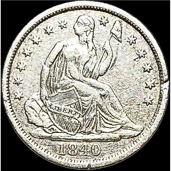 1840 Seated Liberty Half Dime NEARLY  UNCIRCULATED