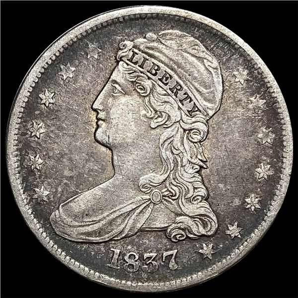 1837 Capped Bust Half Dollar NEARLY  UNCIRCULATED