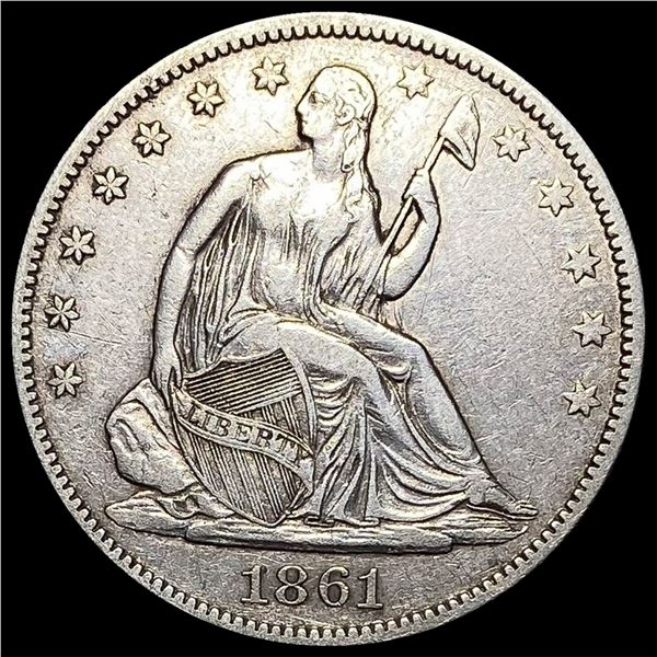 1861-O Silver Lib. Seated Half Dollar CLOSELY  UNCIRCULATED