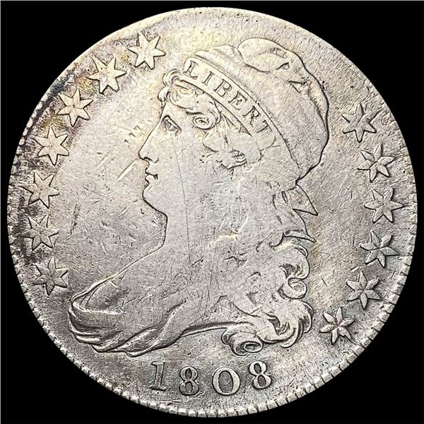 1808 Capped Bust Half Dollar LIGHTLY  CIRCULATED