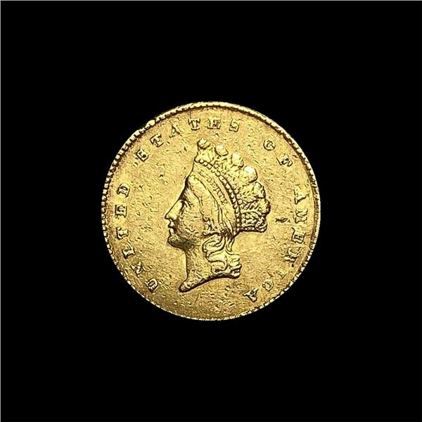 1854 Gold $1 Indian Head Type 2 CLOSELY  UNCIRCULATED