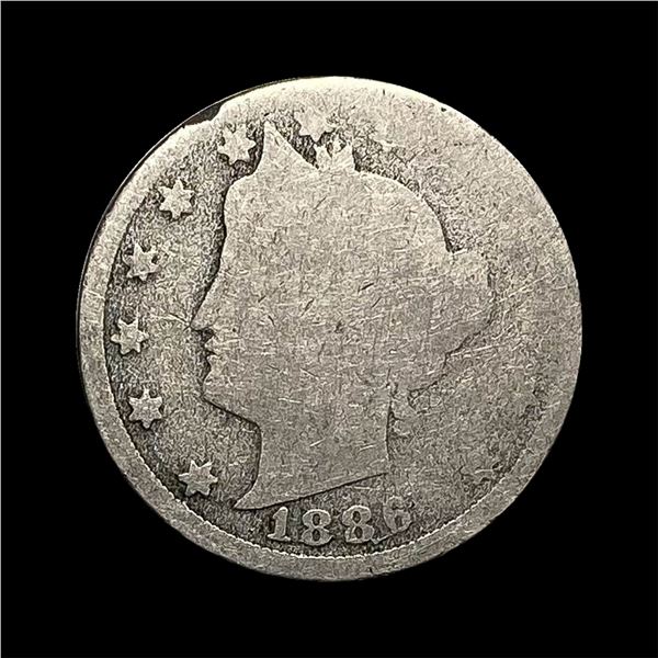1886 Liberty Head Nickel (No Cents) NICELY  CIRCULATED