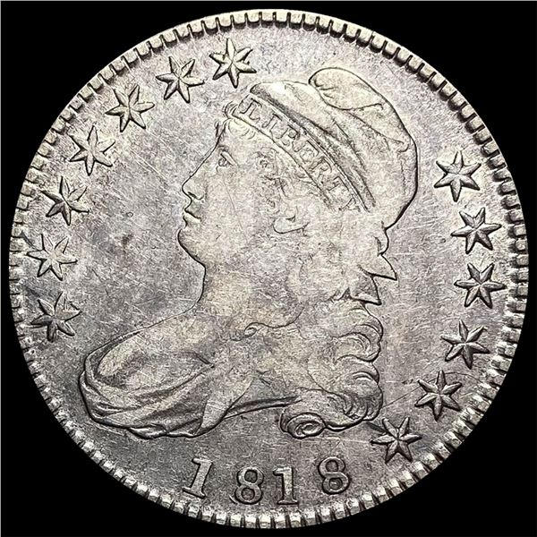 1818 Silver Capped Bust Half Dollar LIGHTLY  CIRCULATED