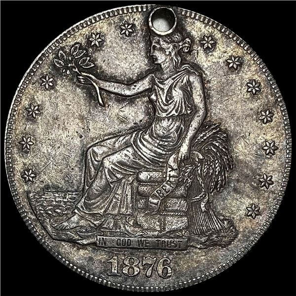 1876-CC Silver Trade Dollar NEARLY  UNCIRCULATED