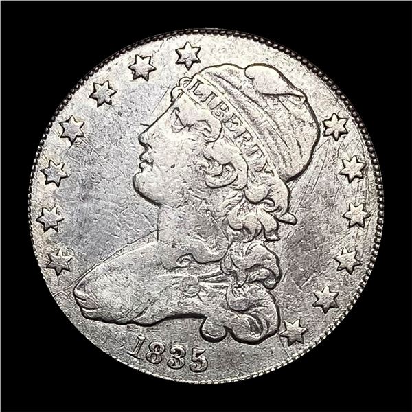 1835 Capped Bust Silver Quarter LIGHTLY  CIRCULATED