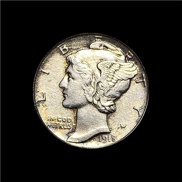 1918-D Mercury Dime CLOSELY UNCIRCULATED
