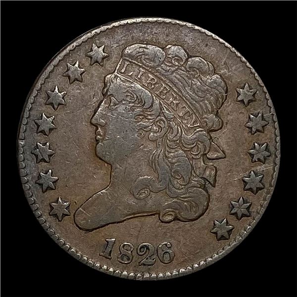 1826 Classic Head Half Cent NEARLY  UNCIRCULATED