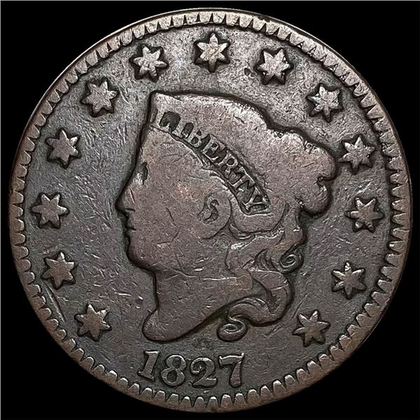 1827 Coronet Head Large Cent NICELY  CIRCULATED