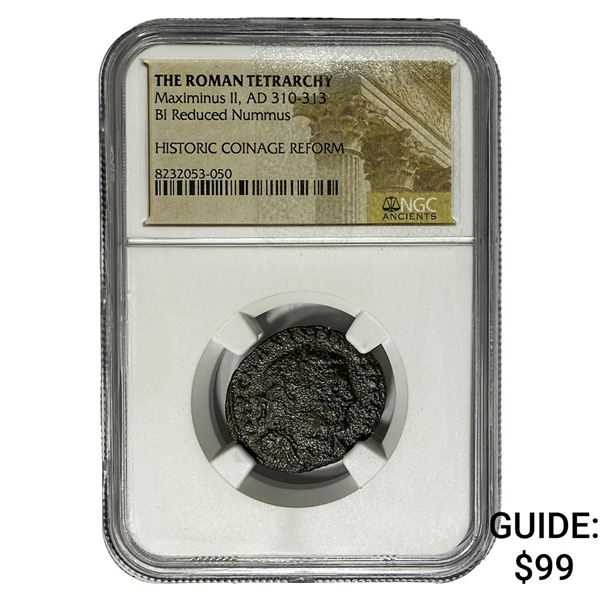Roman Tetr. Maximinus II AD 310-313 BI Reduced Nummus