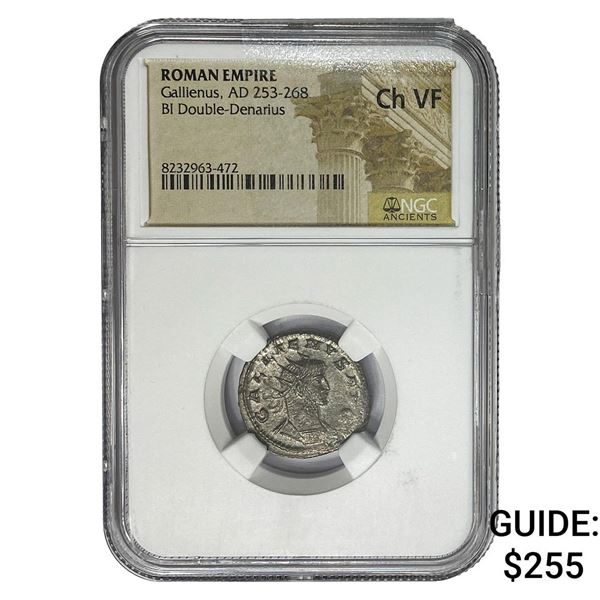 Roman Gallienus AD 253-268 BI Dbl-Denarius Ch VF