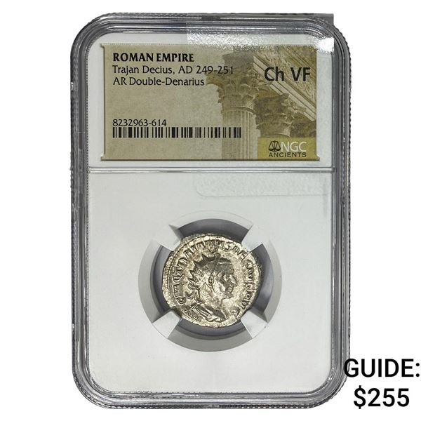 Roman Trajan Decius AD249-251 Silver Dbl-Denarius