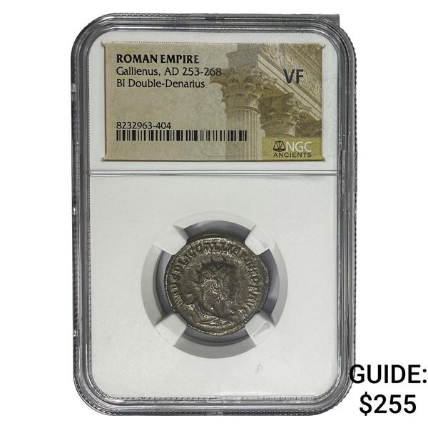 Roamn Gallienus AD 253-268 BI Dbl-Denarius NGC VF