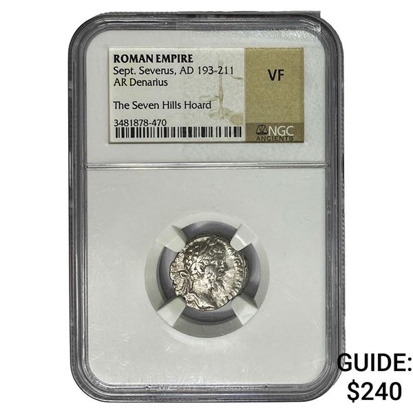 Roman Sept. Severus AD193-211 Silver Denarius VF