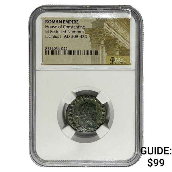 Roman Licinius I AD 308-324 BI Reduced Nummus NGC