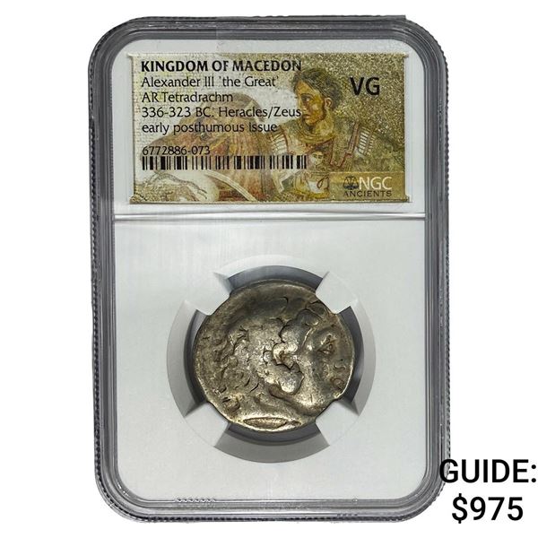 Macedon Alexander III 336-323 BC Silver Tetrad.