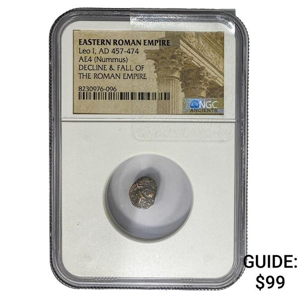 Eastern Roman Leo I AD 457-474 AE4 Nummus NGC