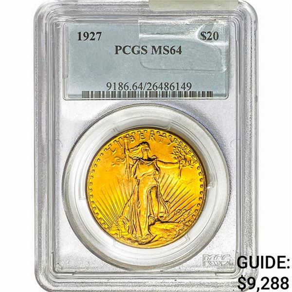 1927 $20 Gold Double Eagle PCGS MS64