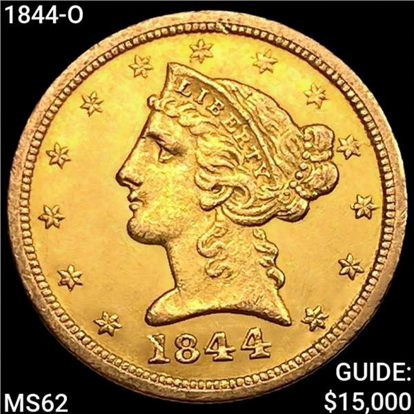 1844-O $5 Gold Half Eagle UNCIRCULATED