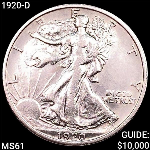 1920-D Walking Liberty Half Dollar UNCIRCULATED