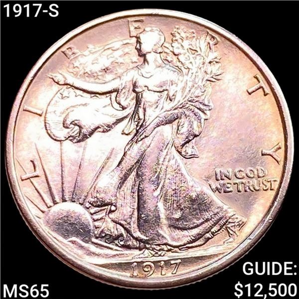 1917-S Walking Liberty Half Dollar GEM BU