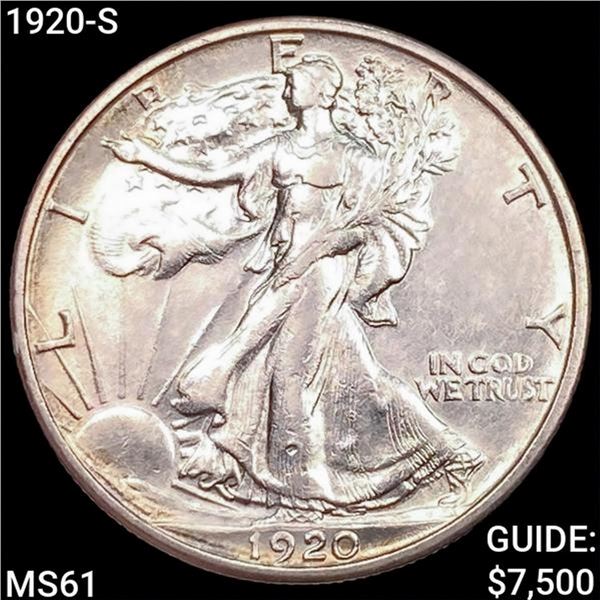 1920-S Walking Liberty Half Dollar UNCIRCULATED