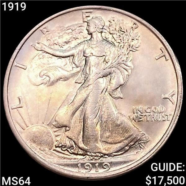 1919 Walking Liberty Half Dollar CHOICE BU