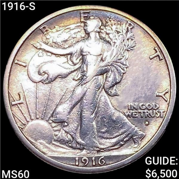 1916-S Walking Liberty Half Dollar UNCIRCULATED