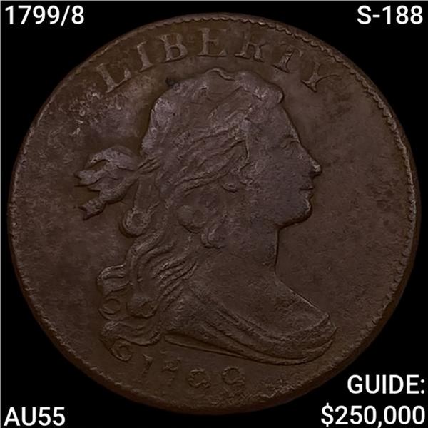 1799/8 S-188 Draped Bust Large Cent HIGH GRADE