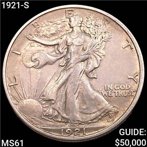 1921-S Walking Liberty Half Dollar UNCIRCULATED