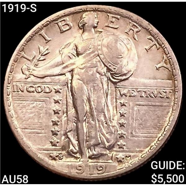 1919-S Standing Liberty Quarter CHOICE AU