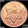 Image 1 : 1868 Silver Three Cent CHOICE BU