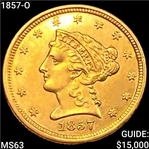 1857-O $2.50 Gold Quarter Eagle CHOICE BU