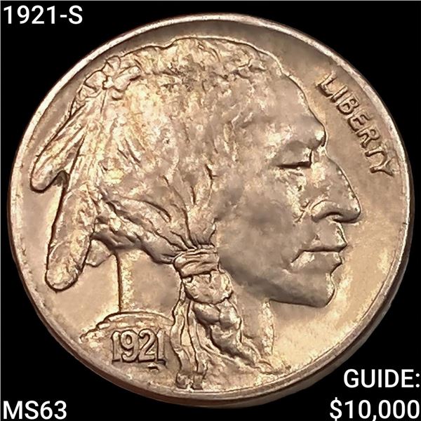 1921-S Buffalo Nickel CHOICE BU