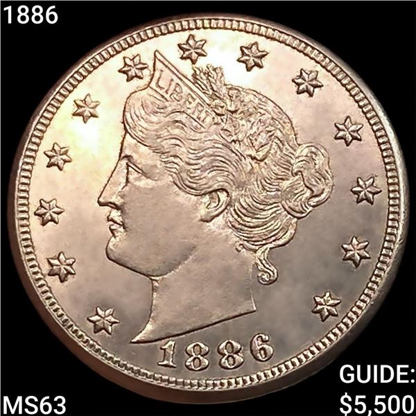 1886 Liberty Victory Nickel CHOICE BU