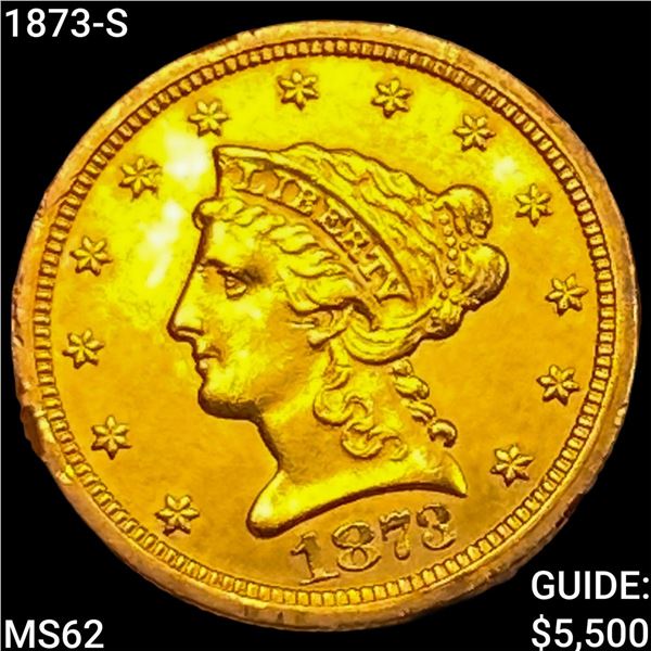1873-S $2.50 Gold Quarter Eagle UNCIRCULATED