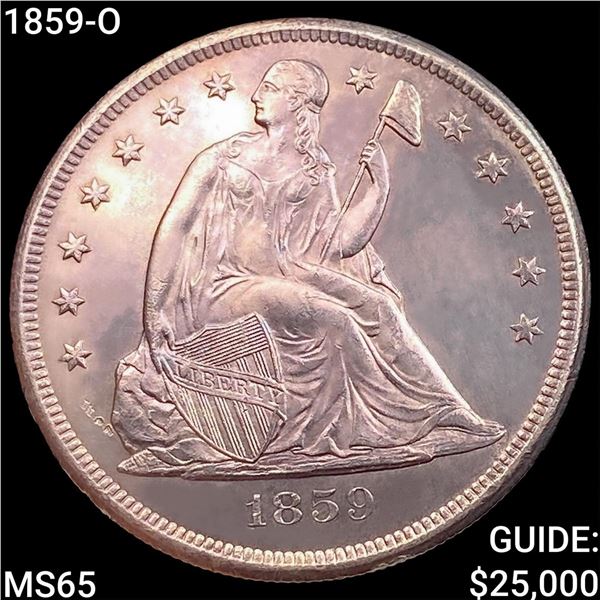 1859-O Seated Liberty Dollar GEM BU