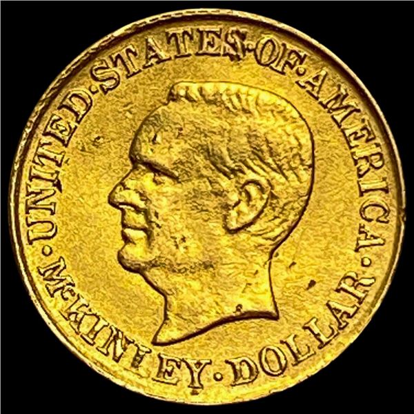 1916 McKinley Birthplace Memorial Gold Dollar CLOSELY