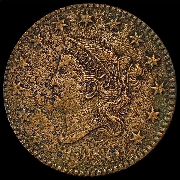 1820 Coronet Head Large Cent NICELY CIRCULATED