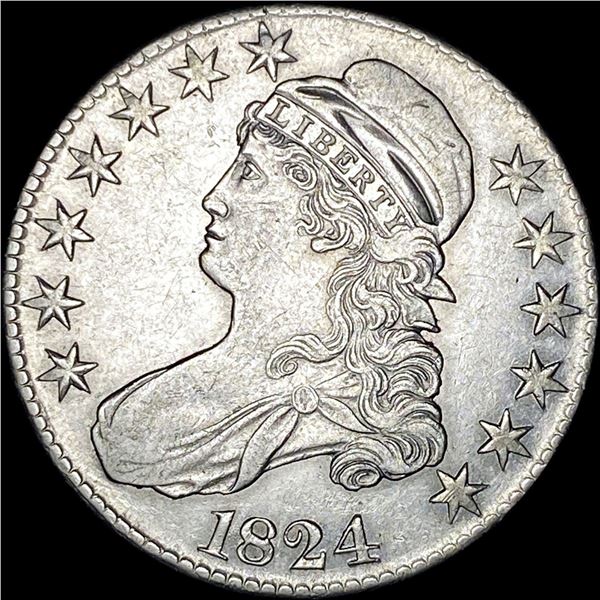 1824 Capped Bust Half Dollar CLOSELY  UNCIRCULATED