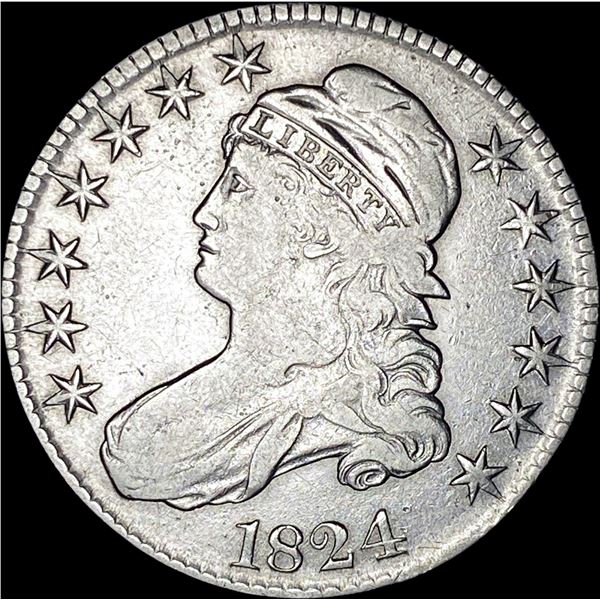 1824 Capped Bust Half Dollar LIGHTLY  CIRCULATED