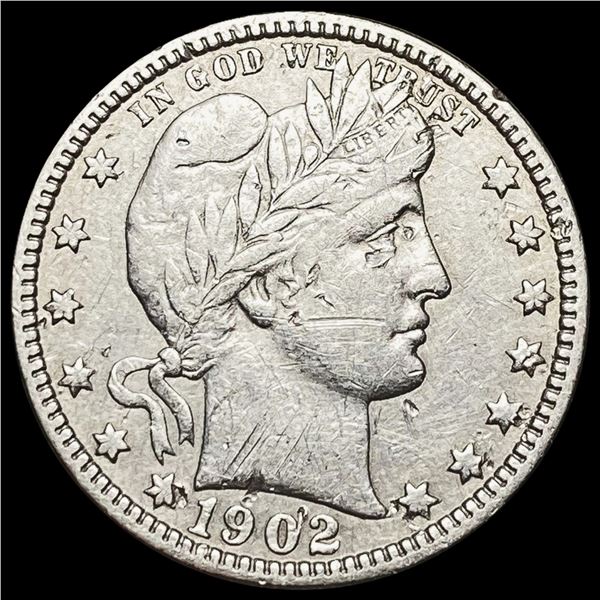 1902-O Barber Quarter LIGHTLY CIRCULATED